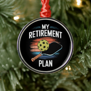 My Retirement Plan Pickleball Player Metal Tree Decoration