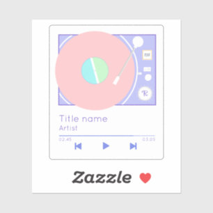 My Retro Vibes Vinyl Record Player Pastel