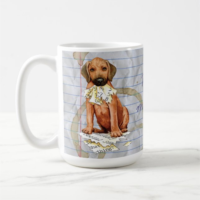 My Rhodesian Ridgeback Ate Lesson Plan Coffee Mug (Left)
