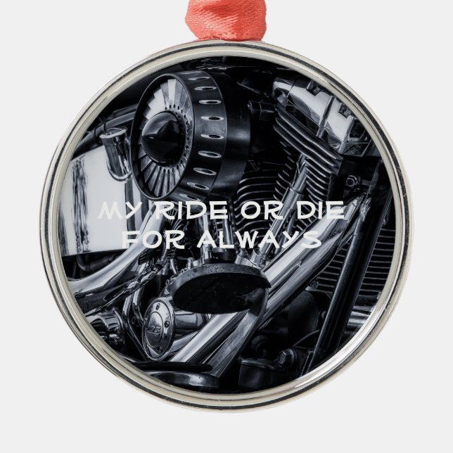 My Ride or Die Metal Tree Decoration (Front)
