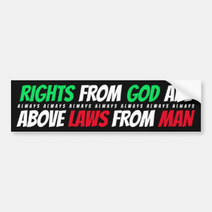 My rights (black) bumper sticker