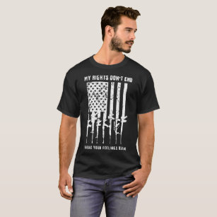 my rights don't end where your feelings begin gun T-Shirt