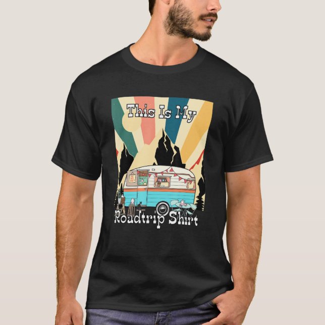 My Roadtrip Retro Rv Camping And Traveler 1 T-Shirt (Front)