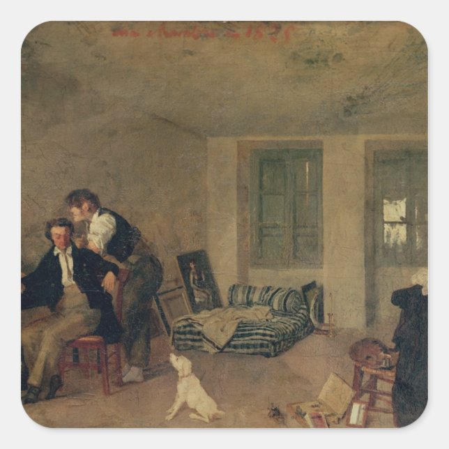 My Room in 1825 Square Sticker (Front)