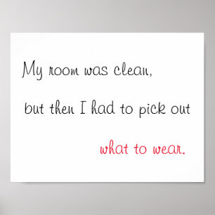 My Room Was Clean Print