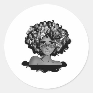 My Roots African American Educated Women Black His Classic Round Sticker