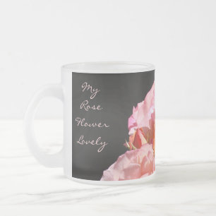 My Rose Flower Lovely Glass Mug Pink Roses