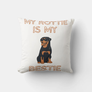 my rottie is my bestie cushion