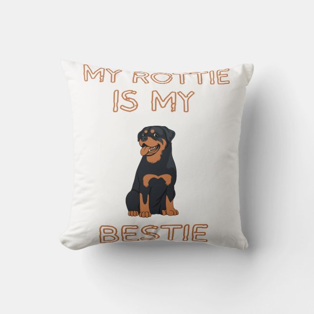 my rottie is my bestie cushion (Front)