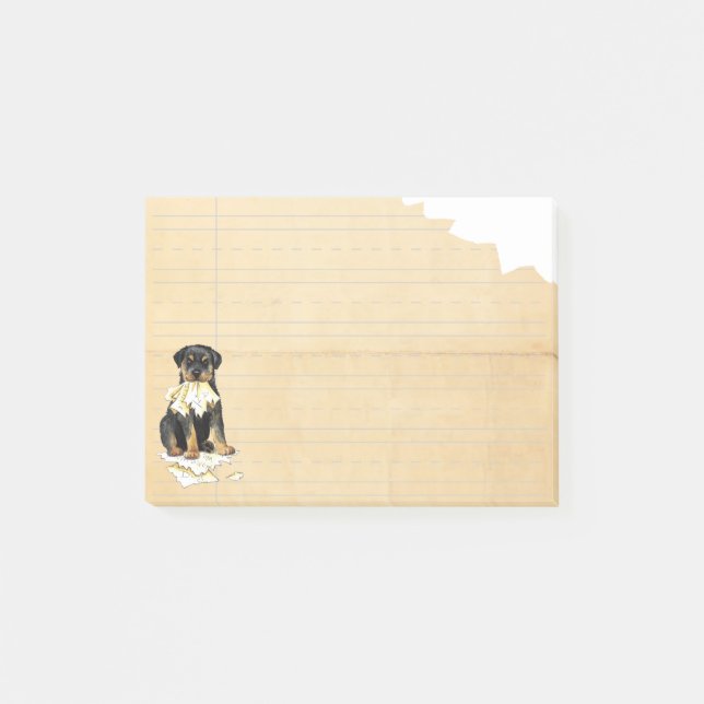 My Rottweiler Ate my Homework Post-it Notes (Front)