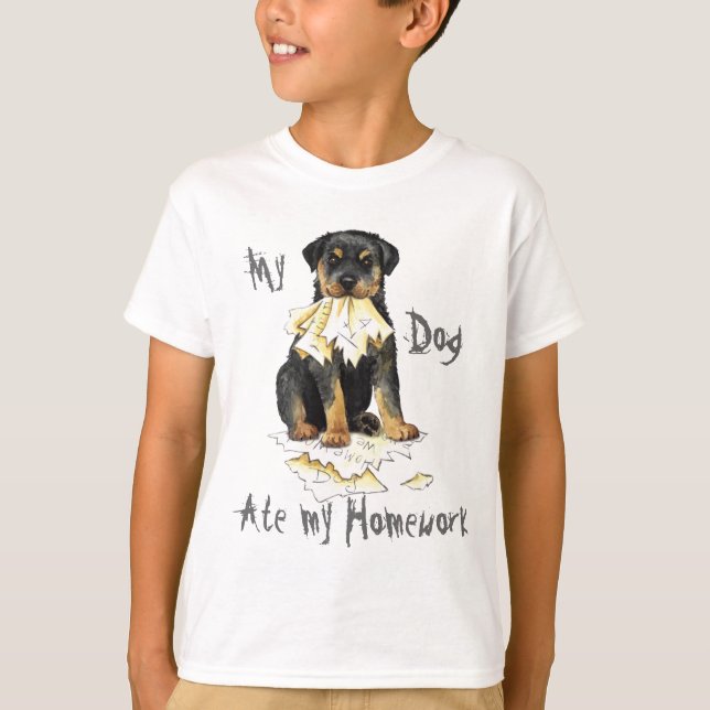 My Rottweiler Ate my Homework T-Shirt (Front)