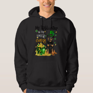 My Rottweiler Is My Lucky Charm Cute Dog Patricks  Hoodie