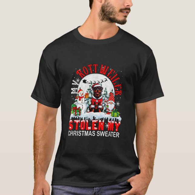 My Rottweiler Stolen My Christmas Sweater Santa Do (Front)
