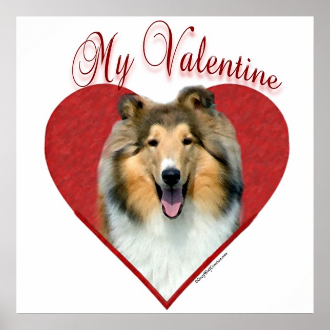 My Rough Collie Valentine Poster (Front)