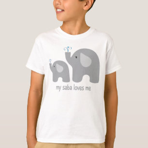 My Saba Loves Me - Elephant Shirt for Kids