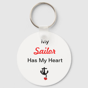My Sailor Has My Heart Key Ring