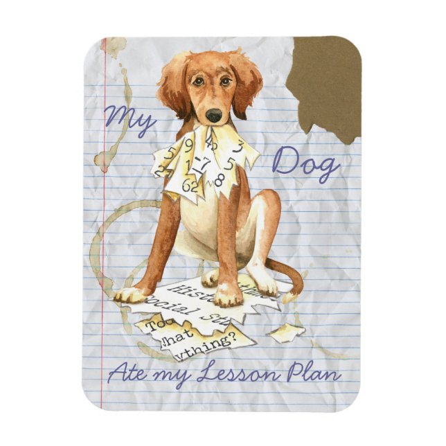 My Saluki Ate my Lesson Plan Magnet (Vertical)