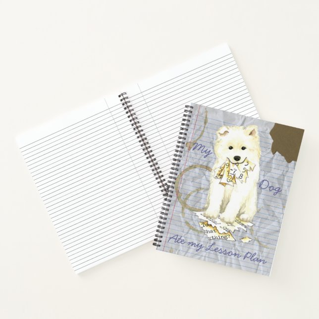 My Samoyed Ate my Lesson Plan Notebook (Inside)