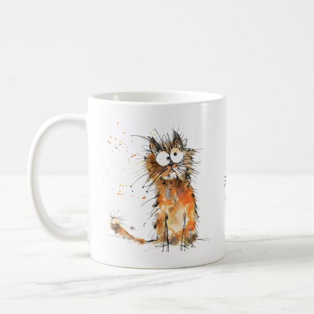 My Sanity Mug Orange Cat Coffee Humor (Left)