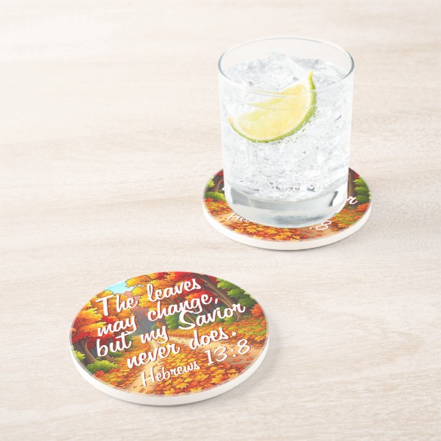 My Saviour Never Changes Coaster (Side)