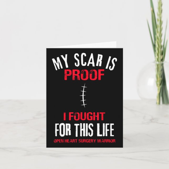 My Scars Are Proof I Fought Open Heart Surgery Rec Card (Front)