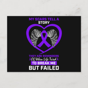 My Scars Tell A Story Purple Hodgkin's Lymphoma Aw Postcard