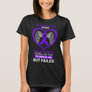 My Scars Tell A Story Purple Hodgkin's Lymphoma Aw T-Shirt