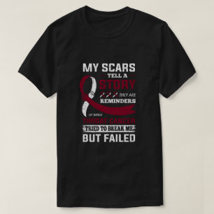 My Scars Tell A Story Throat Cancer Awareness T-Shirt