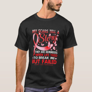 My Scars Tell Story Sickle Cell Awareness T- T-Shirt