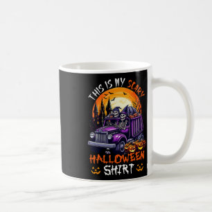 My Scary Halloween Shirt Funny Skeletons On Garge Coffee Mug