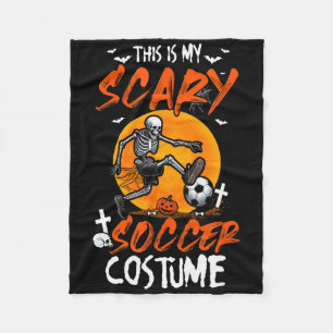 My Scary Soccer Costume Skeleton Halloween Player Fleece Blanket