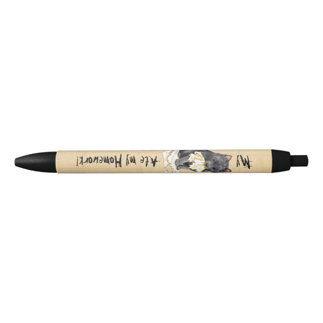 My Schipperke Ate My Homework Black Ink Pen (Front)