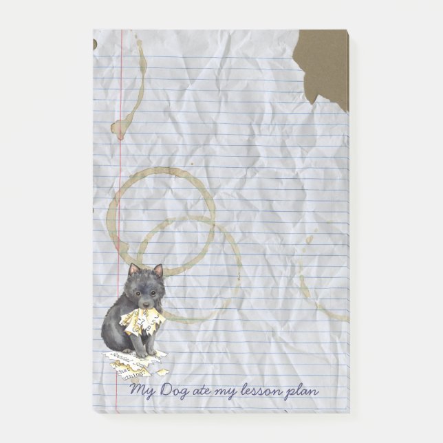 My Schipperke Ate My Lesson Plan Post-it Notes (Front)