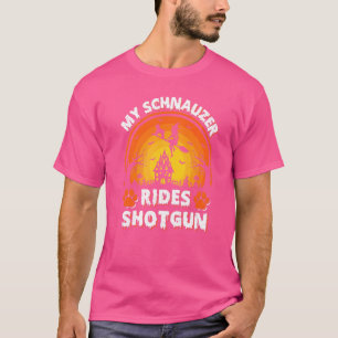 My Schnauzer Dog Ride Witch Shotgun Halloween T-Shirt