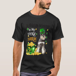My Schnauzer Is My Lucky Charm Cute Dog Patricks D T-Shirt
