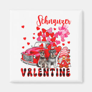 My Schnauzer Is My Valentine Two Dogs With Gnome P Magnet