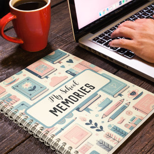 My School Memories custom Books and plants Spiral 