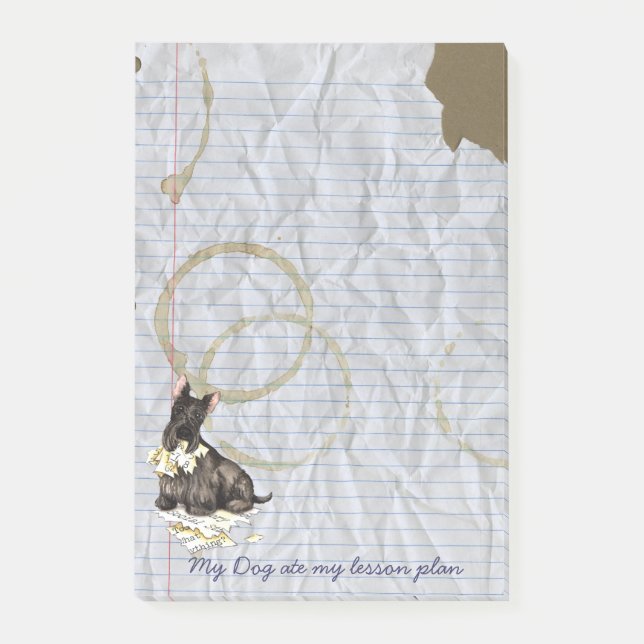 My Scottie Ate my Lesson Plan Post-it Notes (Front)