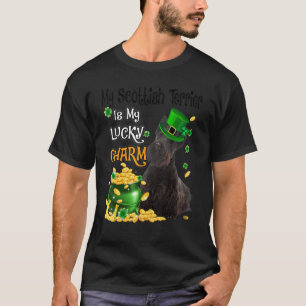 My Scottish Terrier Is My Lucky Charm Cute Dog Pat T-Shirt