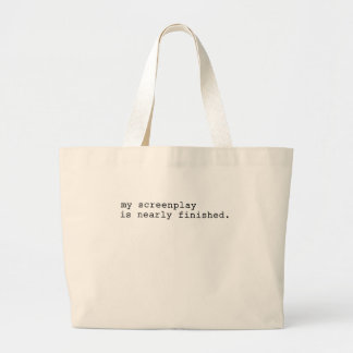 my screenplay large tote bag