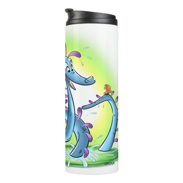 MY SEA SERPENT by Jeff Willis Art Thermal Tumbler (Rotated Right)