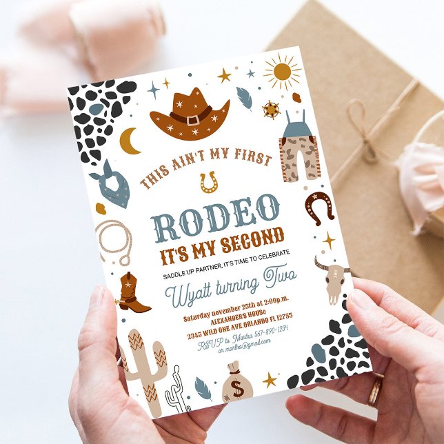 My Second Rodeo Boys 2nd Birthday Invitation (Creator Uploaded)