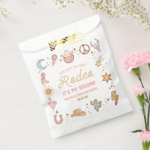 My Second Rodeo Western Cowgirl 2nd Birthday Party Favour Bags