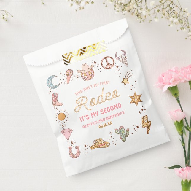 My Second Rodeo Western Cowgirl 2nd Birthday Party Favour Bags (Sealed)