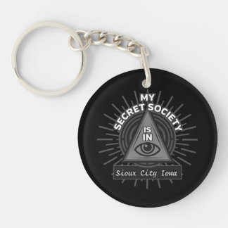 My Secret Society Is In (Any City) Illuminati Key Ring