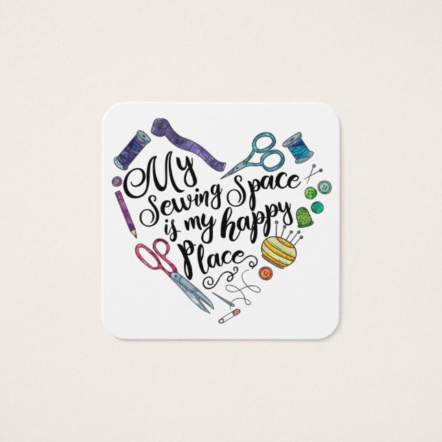 My Sewing Space is My Happy Place Card (Front)