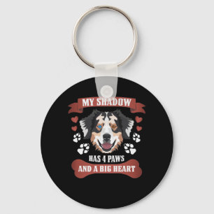 My Shadow Has 4 Paws, Australian Shepherd Key Ring