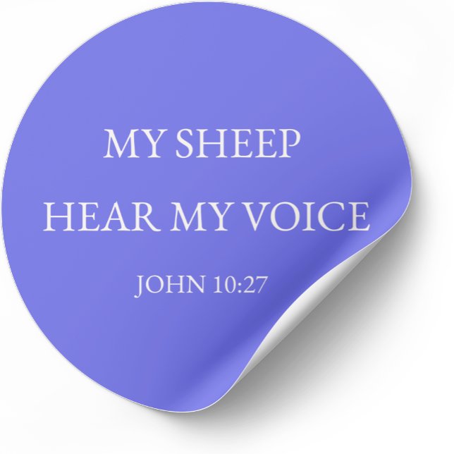 My Sheep Hear My Voice Bible Verse Sticker (Creator Uploaded)