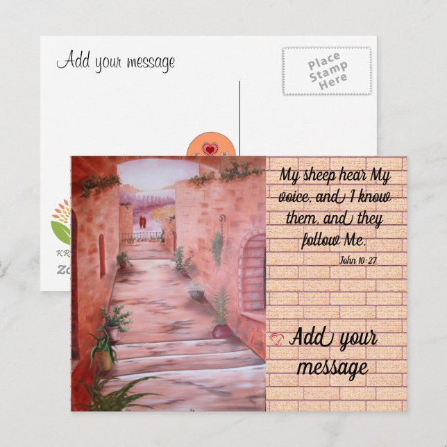 My sheep hear My voice Postcard (Front/Back)