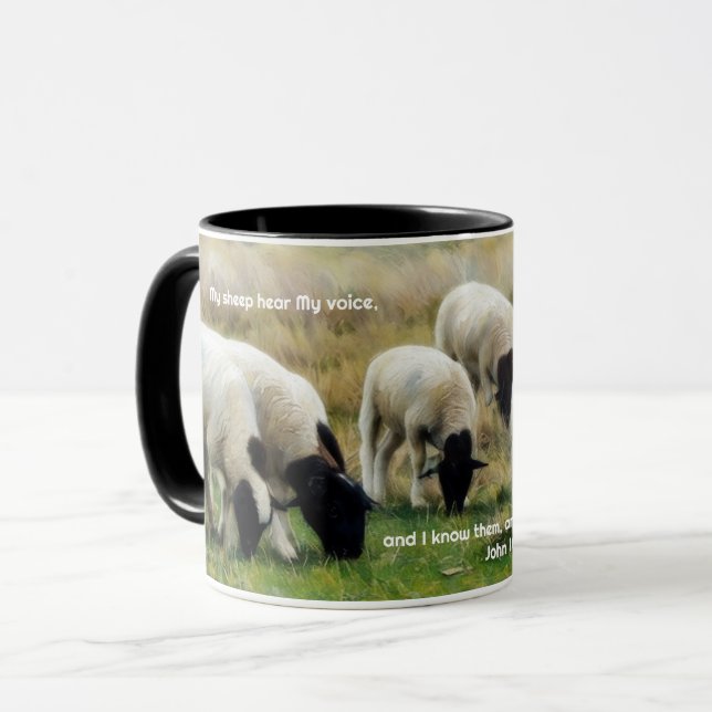 My Sheep John 10:27 Faith Art Mug Cup (Front Left)